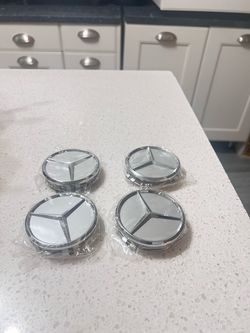 4x silver Wheel Center Caps Hub Cover Rim for Mercedes