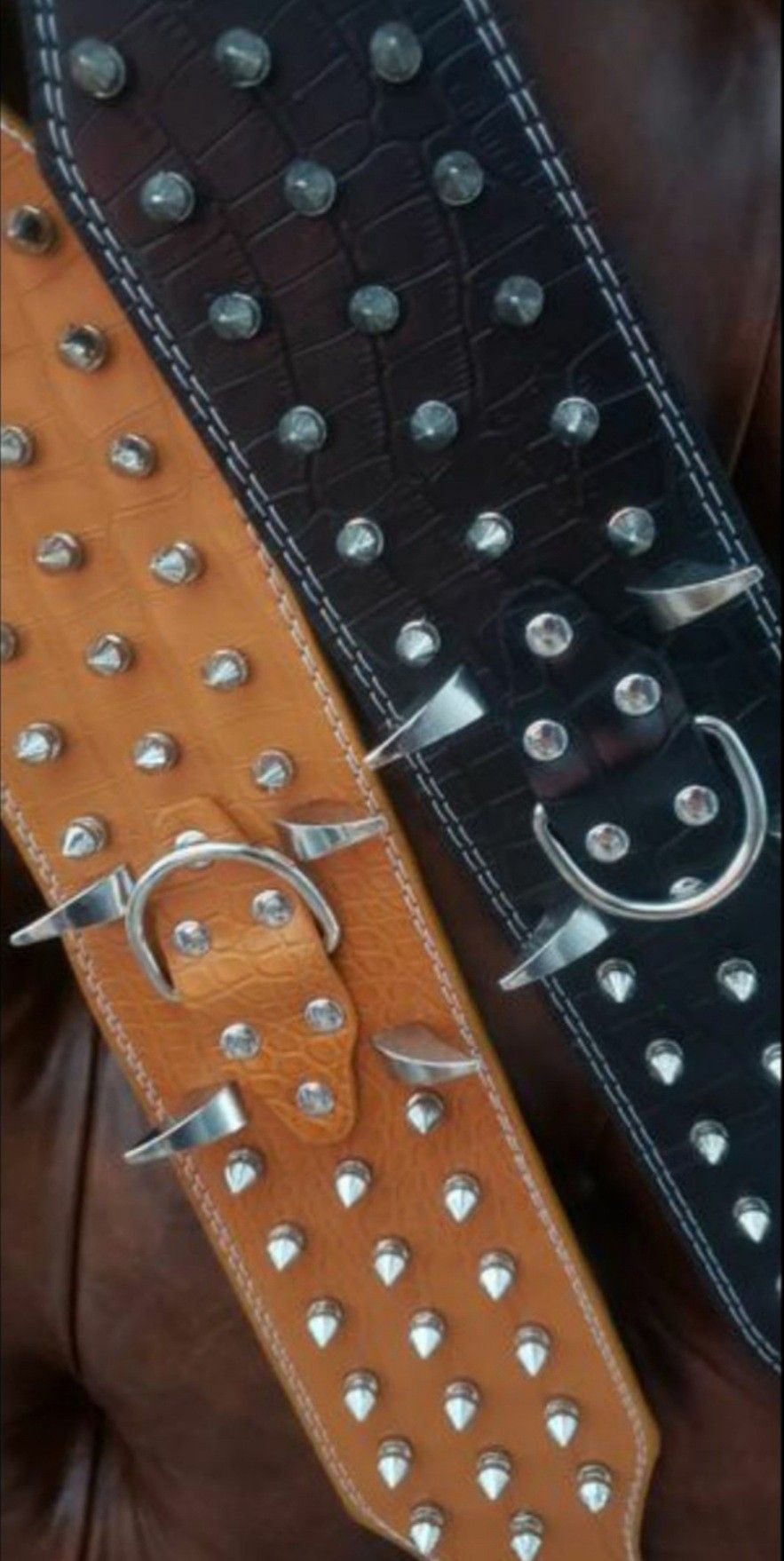 Spike Dog Collar Leather