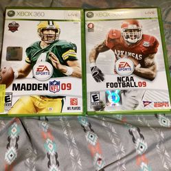 NCAA Football 2009 & Madden NFL Football 2009 For Microsoft Xbox 360