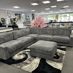 Huge Sofa Sectional On SALE 🔥 W/ Free Ottoman 