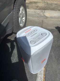 JBL Party Box Stage 320 Bluetooth speaker white and orange