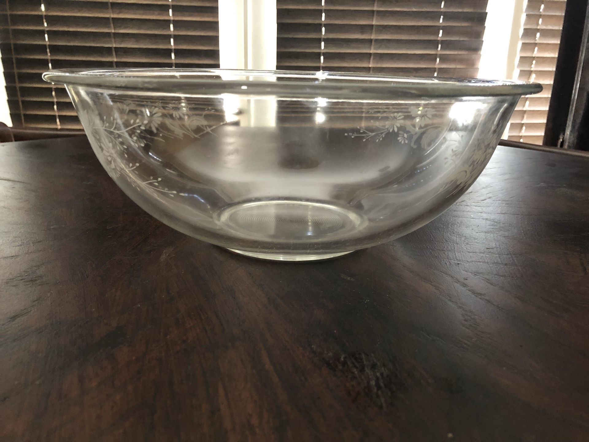 Pyrex beautiful large glass bowl