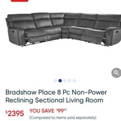 8 PC Charcoal Sectional