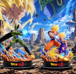 KD Studio Gohan and Son Goku and CELL Resin Statue Dragon Ball Z 54cm 1/4 Authentic Rare
