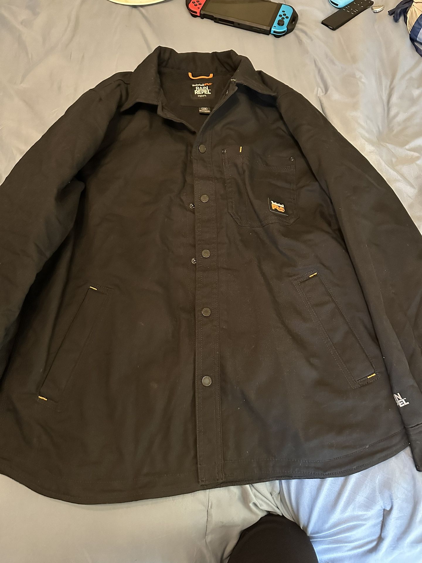 Mens Timberland Pro Rain Repel Jacket Black Size Large