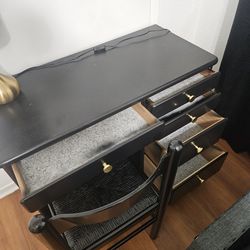 Solid Wood- black desk