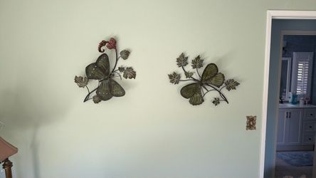 Metal Butterfly Wall Art Set of 2
