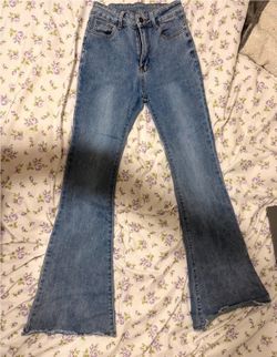 Light Blue High-Rise Flare Jeans