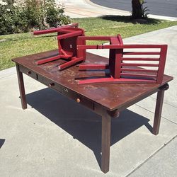Pottery barn wood table