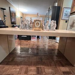 Beige Formica Entryway/ Buffet Table 