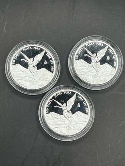 3-1/10 Proof .999 Silver Libertads 2024s