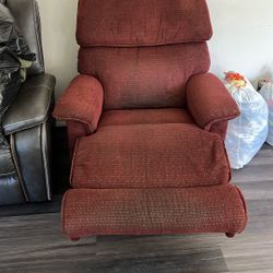 Maroon Small Recliner Sofa