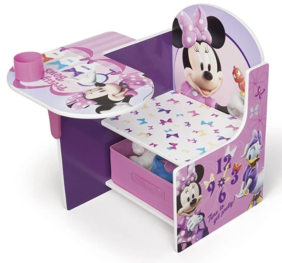 Disney Minnie Mouse Chair Desk With Storage Bin