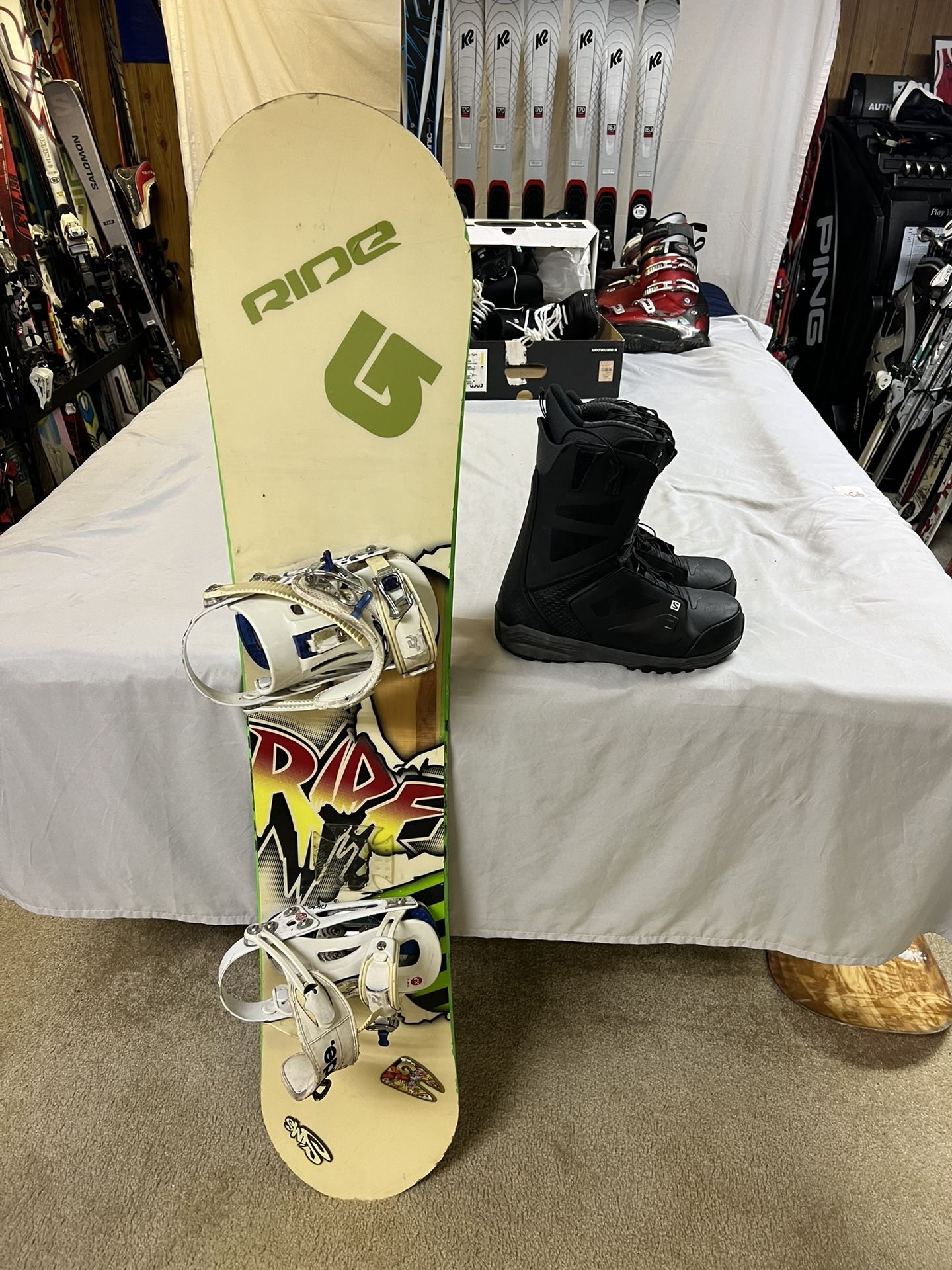 Ride Snowboard Package With Boots And Bindings 