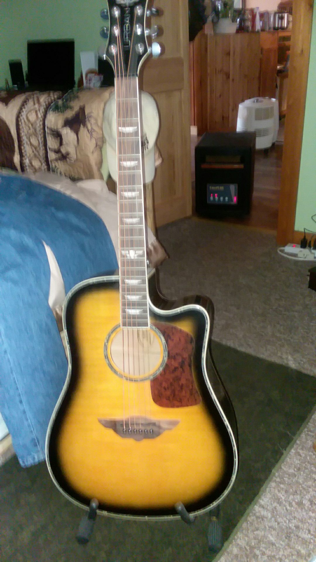 Keith urban player electric acoustic guitar With Amplifier And Case