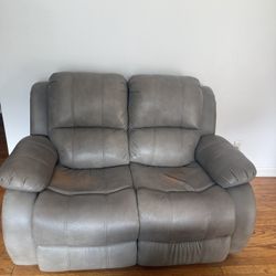 Gray Reclining Loveseat 