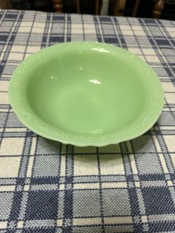 Vintage Jadeite Footed Serving Bowl