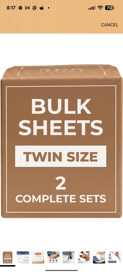 Pack of 2, Twin Size 3 Piece Sheet Set - Breathable & Cooling - White
Hotel Luxury Bed Sheets for Women & Men, Deep Pockets, Easy-Fit, Extra Soft & Wr