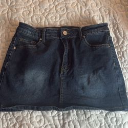 jean mini skirt