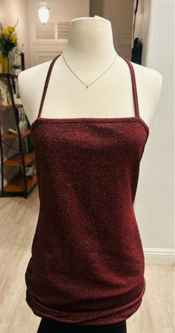 Burgundy Metallic Shimmer Cami Top