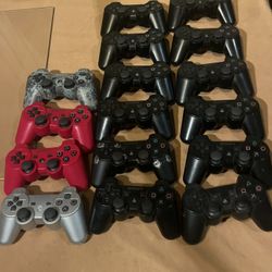 Lot Of 16 Sony PlayStation 3 PS3 DualShock 3 OEM Controllers FOR PARTS OR REPAIR