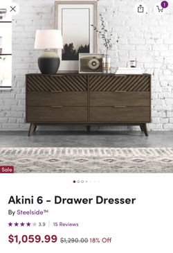 Akini 6 Drawer Dresser