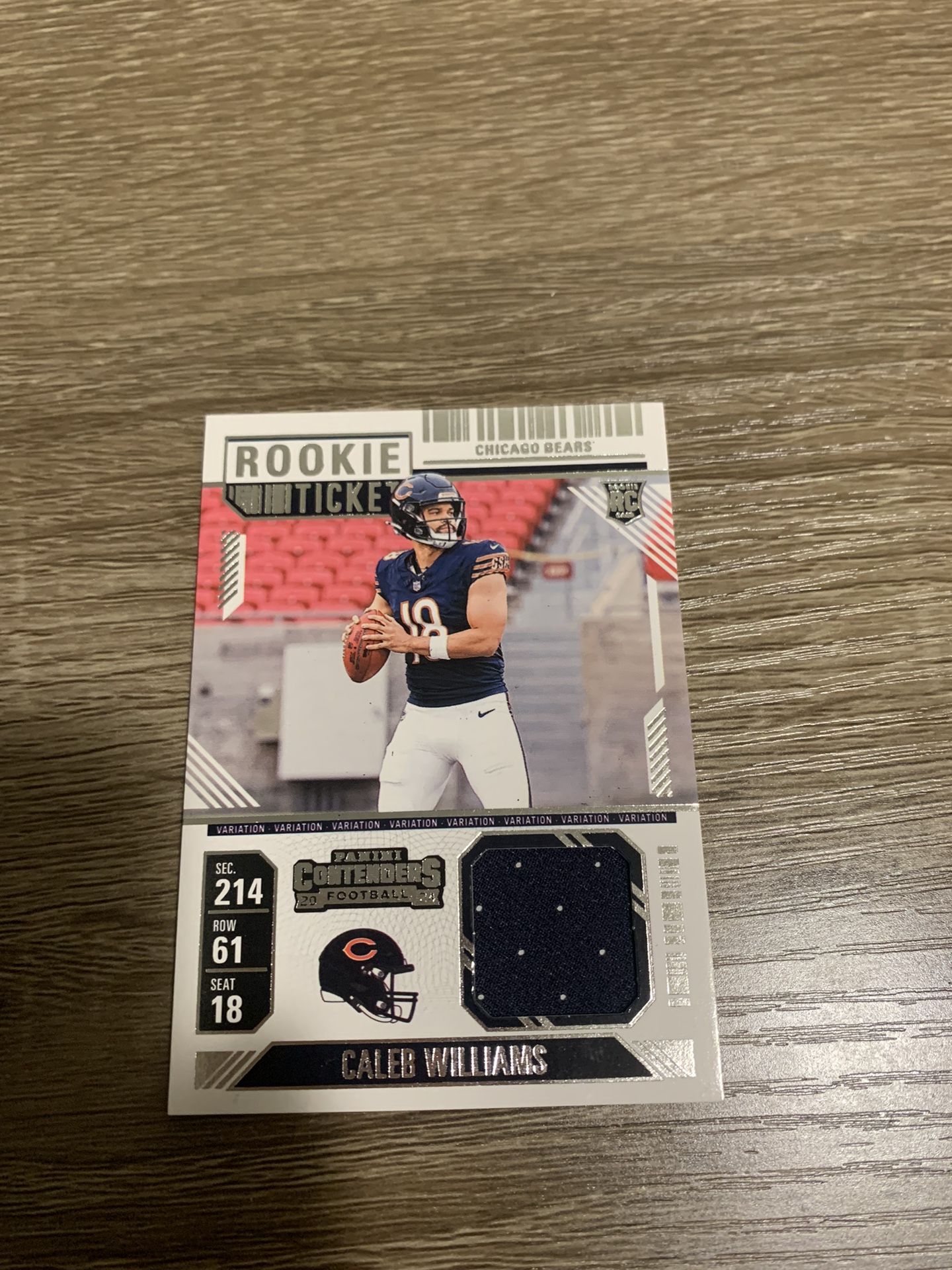 Caleb Williams Rookie Patch Card