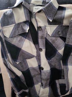 Flannel Plaid Button-Up Shirt