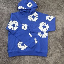 Denim Tears Cotton Wreath Hoodie, Royal Blue, Size Small