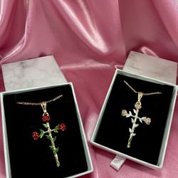 Rose Cross necklaces 