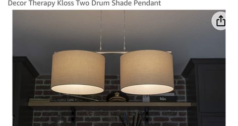 New 2 Drum Shade Pendant