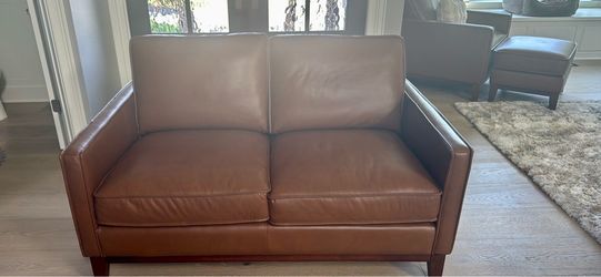 Weston Italian Leather Loveseat
