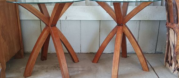 Side glass tables