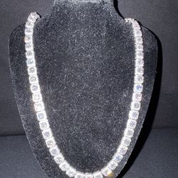 Cluster Moissanite Tennis Chain