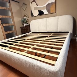 New king Size Platform bed frame with built in Sensors Lighting