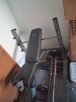Bench press & weight set