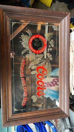 Vintage Adolph Coors Company Advertising Bar Mirror