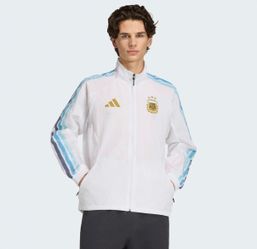Adidas: Argentina/Soccer White Windbreaker Jacket (XL)