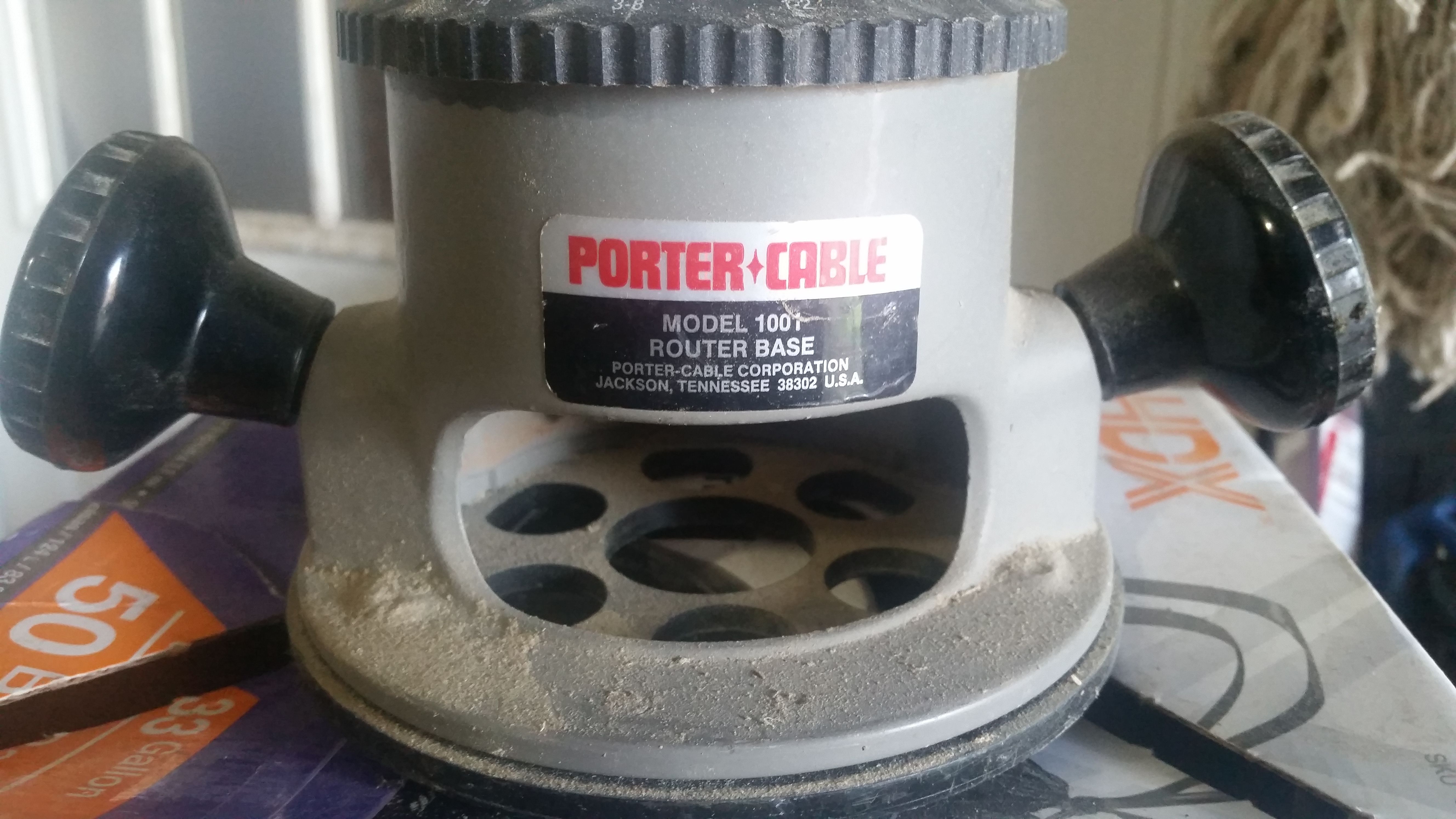 Porter cable router base's