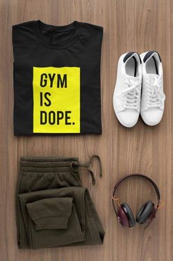 GYM IS DOPE Foodie and Working Out , Sarcastic Gym Shirt, Funny Gym Shirt Women, Funny Workout Shirt for Women, Food Lover Shirts