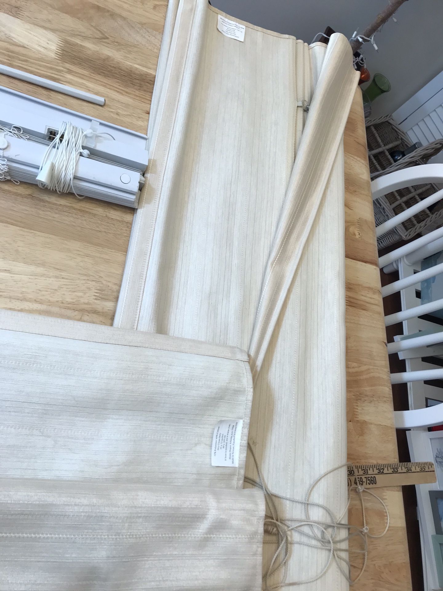 Blinds, fabric and vinyl