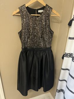 Sequin And Satin Dress - Size 6