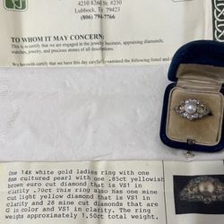 DIAMOND RING W/PAPER INFO