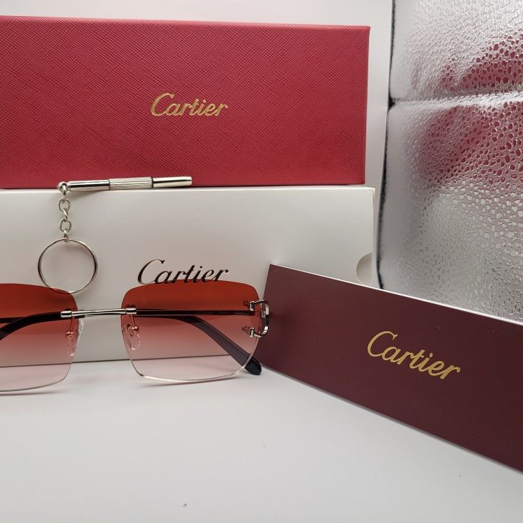 Cartier Rimless Glasses(Red)
