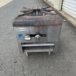 Serv-Ware 1-Burner 18” Gas Stock Pot Range 