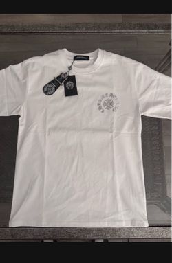 Chrome hearts t shirt Rhine stone logo white size small