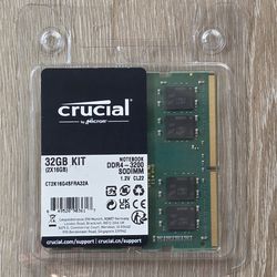 Crucial 32Gab (2x16GB) laptop kit 260 pin DDR4 3200 SO-DIMM