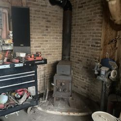 Rare Steel Wood Burning Heater Wood Stove for Barns, Sheds, workshops, large rooms, or large saunas