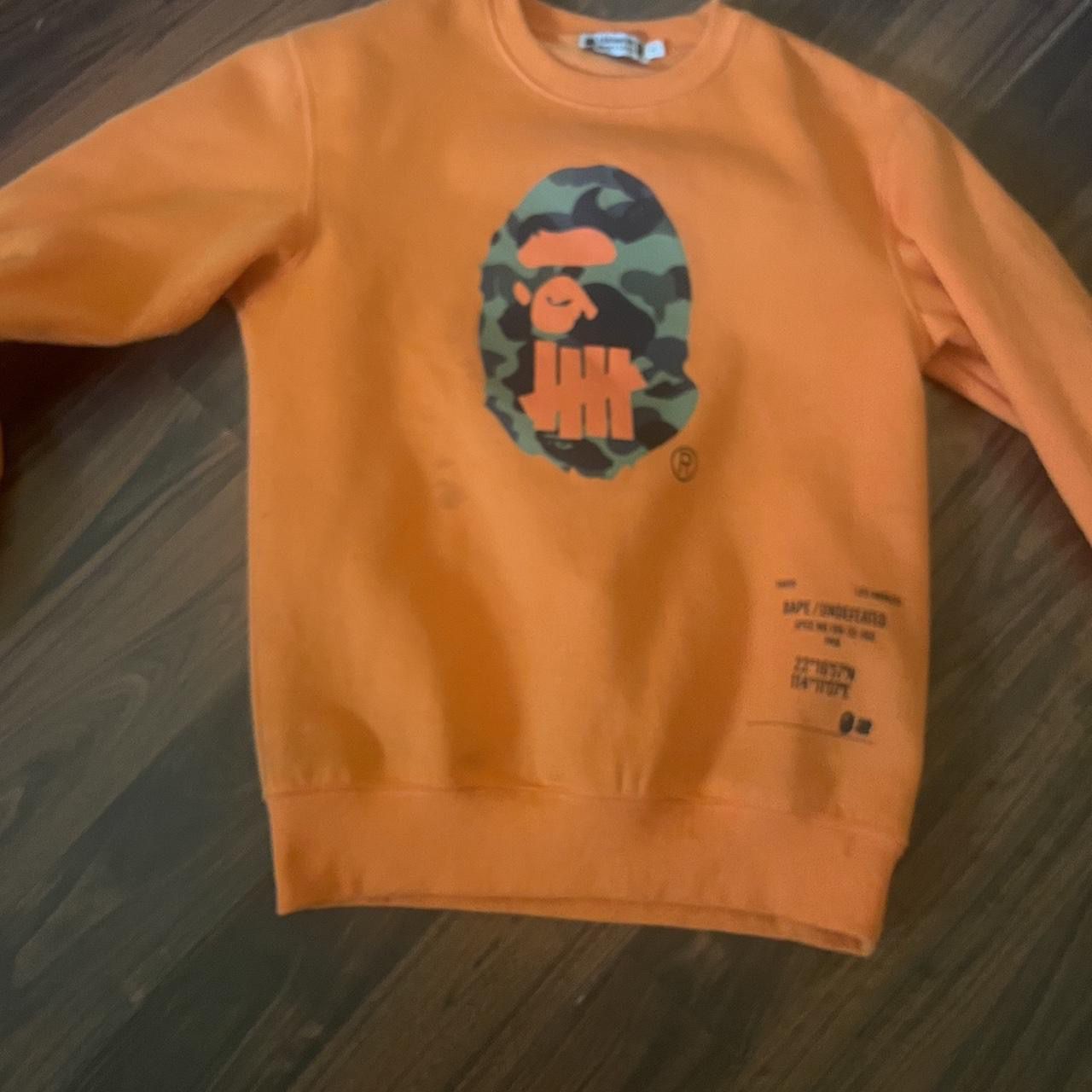 orange bape sweater