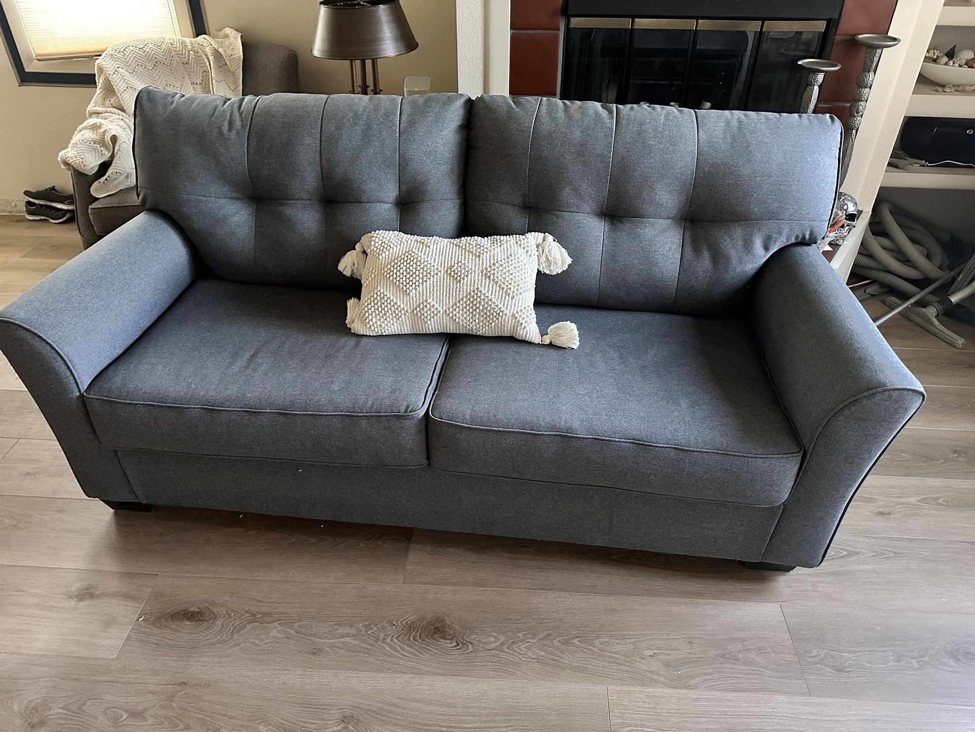 Dark Grey Apartment Sized Couch 